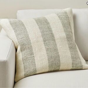 Pottery Barn Faye Textured Striped Pillow Cover – 22” Square